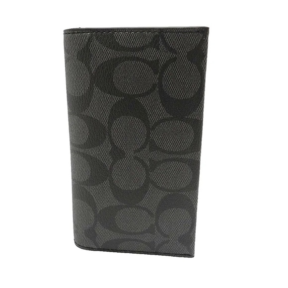 Coach - Uni Wallet Phone Case F32625 Charcoal Black - Picture 1 of 8